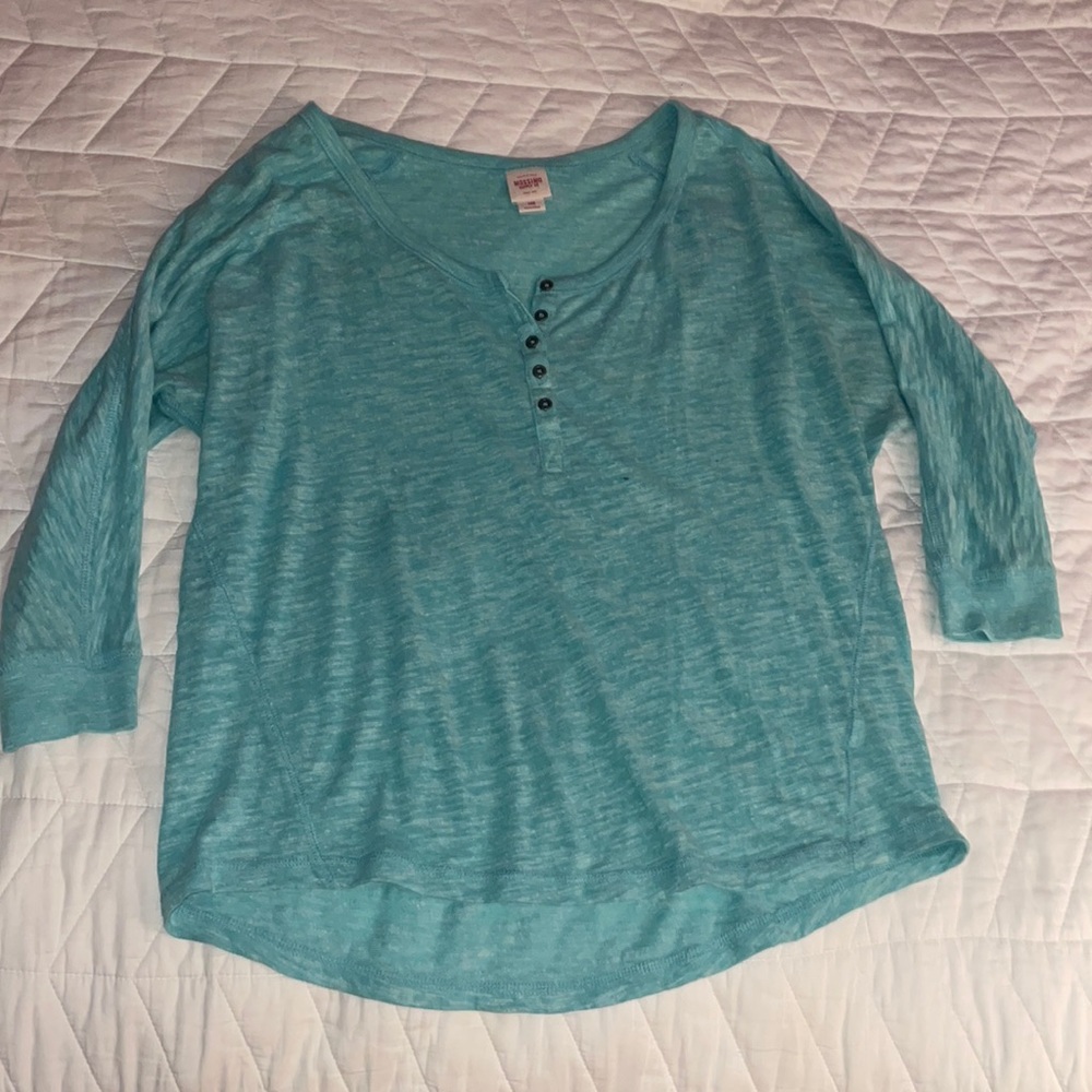 Quarter button half sleeve shirt
